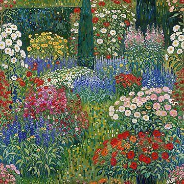 Aperçu de l'œuvre Jardin de fleurs Gustav Klimt de maniacfitness
