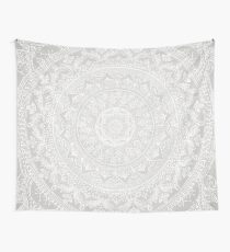 Mandala Soft Gray Wall Tapestry