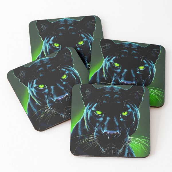 Item preview, Black panther with green eyes designed and sold by Astralia.