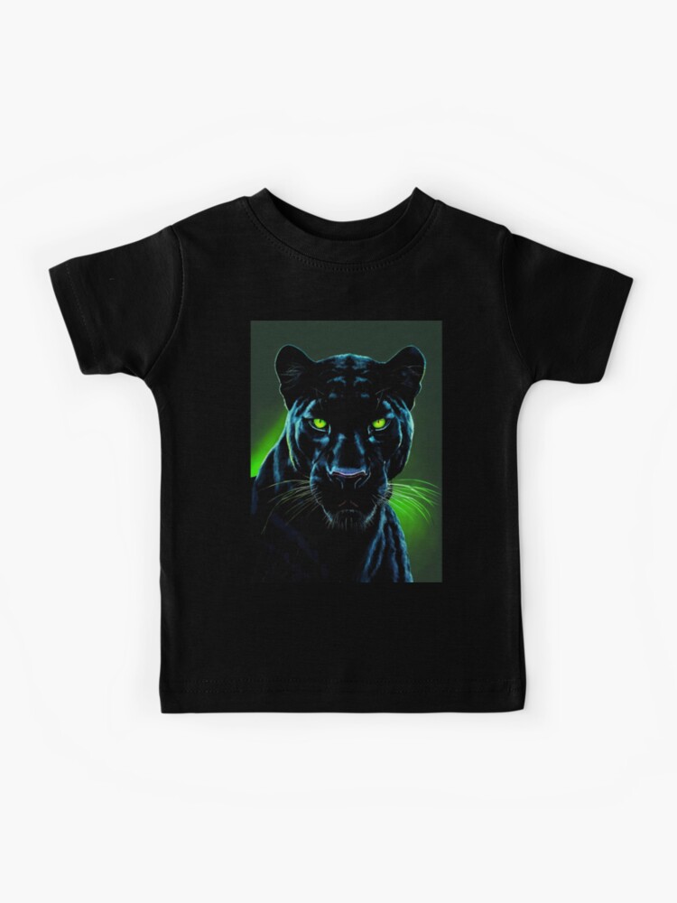Black panther with green eyes