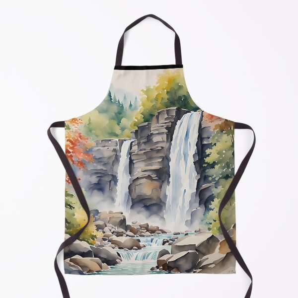 Item preview, Majestic Waterfall Cascade - Watercolor Landscape - Art Print - Home Decor designed and sold by 5lav.