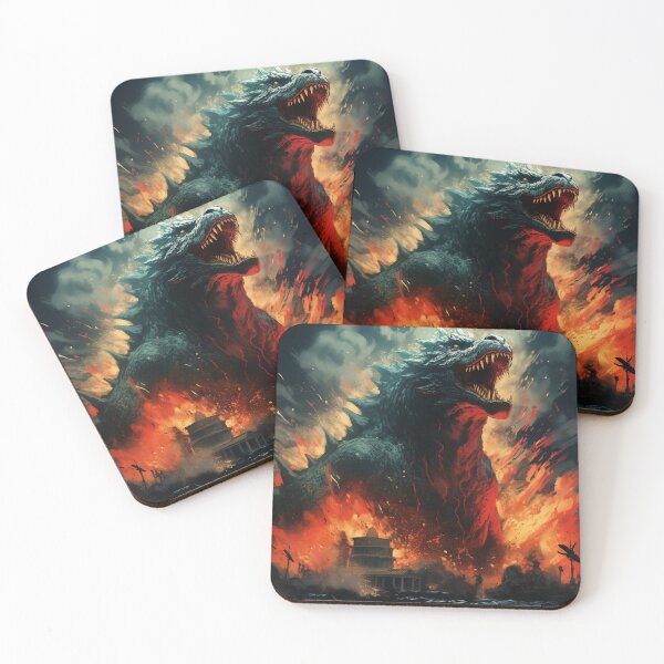 Item preview, Nuclear Lizard Monster destroying city 1 designed and sold by AstroRisq.