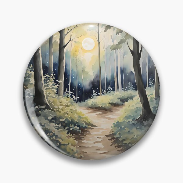 Item preview, Moonlit Forest Path - Watercolor Landscape - Art Print - Home Decor designed and sold by 5lav.