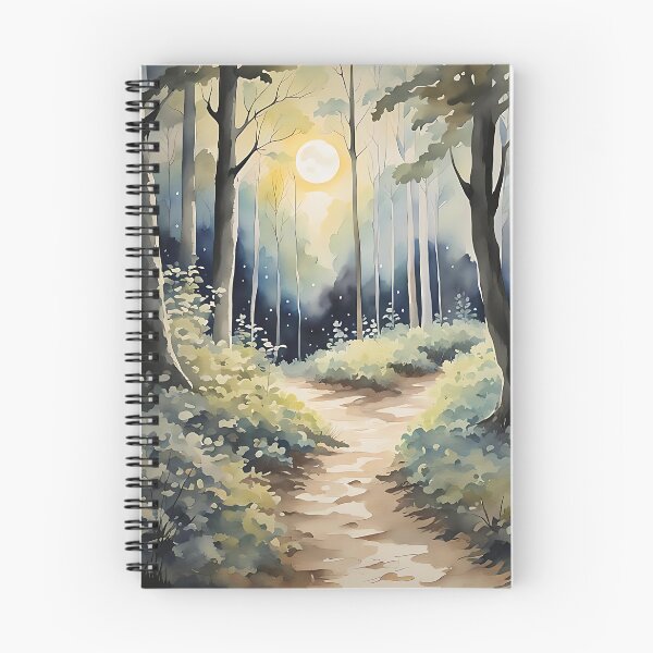 Item preview, Moonlit Forest Path - Watercolor Landscape - Art Print - Home Decor designed and sold by 5lav.