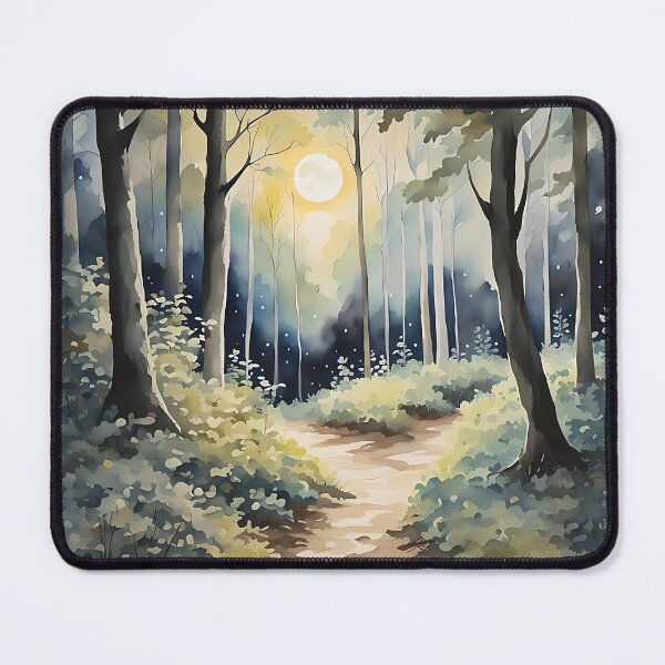 Item preview, Moonlit Forest Path - Watercolor Landscape - Art Print - Home Decor designed and sold by 5lav.