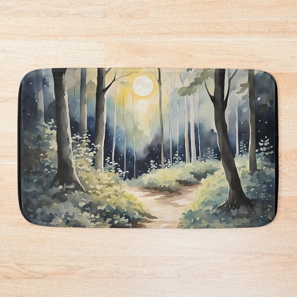 Item preview, Moonlit Forest Path - Watercolor Landscape - Art Print - Home Decor designed and sold by 5lav.