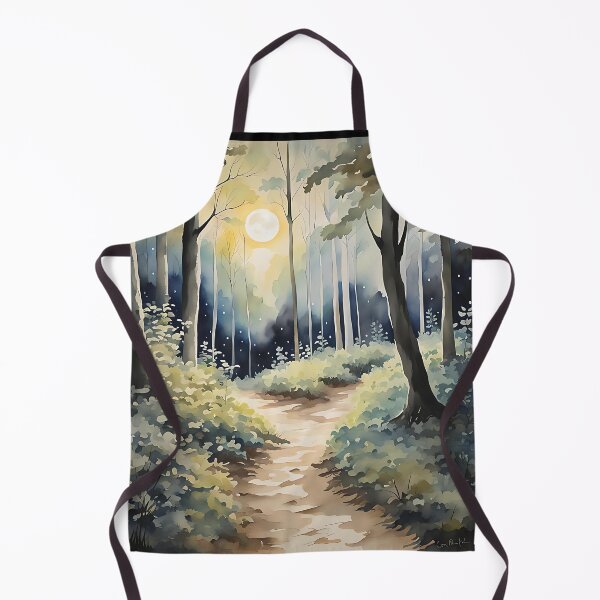 Item preview, Moonlit Forest Path - Watercolor Landscape - Art Print - Home Decor designed and sold by 5lav.