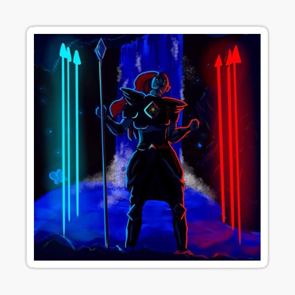 Vista previa del artículo con la obra «Undyne el Eterno», diseñado y vendido por WhimsysWhatnots.