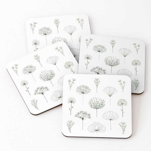 Item preview, Summer Flower Illustrations Black And White designed and sold by WatermelonPink.