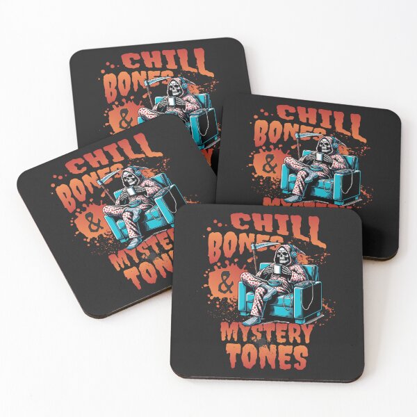 Item preview, Relaxed Skeleton Enjoying Music and Coffee Design designed and sold by IdeasDream.
