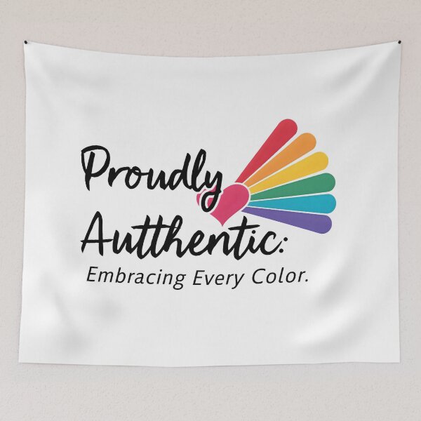 Item preview, Proudly Authentic: Rainbow Heart Prism designed and sold by MillennialVibe.