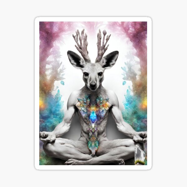 Deer Spirit Animal Shaman Guide Sticker