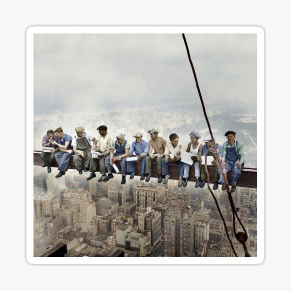 Item preview, Iconic Photography - Lunch atop Skyscraper, New York 1932. In Color! designed and sold by Uruguay3Dy360.