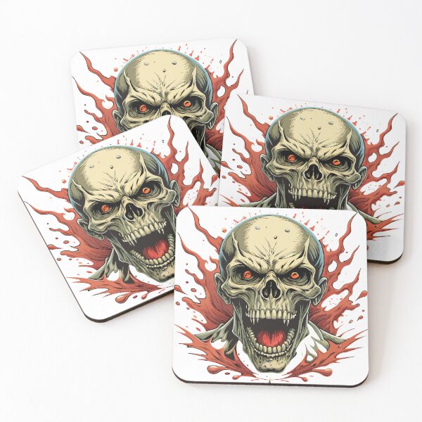 Item preview, Aggressive Human Skull with Ink Splash: Bold Statement Art designed and sold by merchtrends-svg.