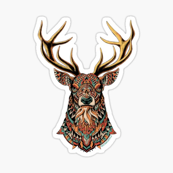 Ornate Buck Sticker