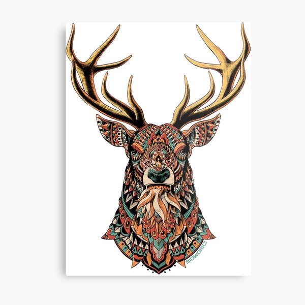 Ornate Buck Metal Print
