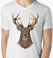 Ornate Buck Men's V-Neck T-Shirt