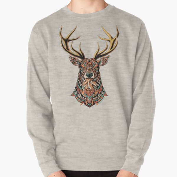 Ornate Buck Pullover Sweatshirt