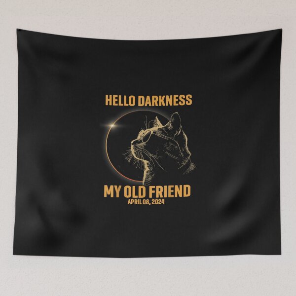 Item preview, Hello Darkness My Old Friend Cat Solar Eclipse April 08 2024 designed and sold by THIENVT.
