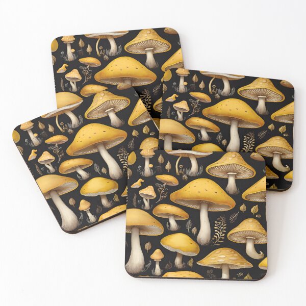 Item preview, Sunny Yellow Mushroom Patterns: Whimsical Nature-Inspired Designs designed and sold by AYACHI90.
