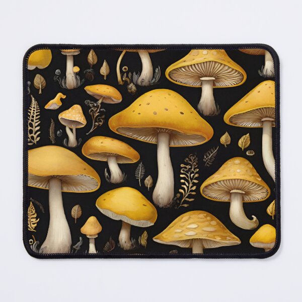 Item preview, Sunny Yellow Mushroom Patterns: Whimsical Nature-Inspired Designs designed and sold by AYACHI90.