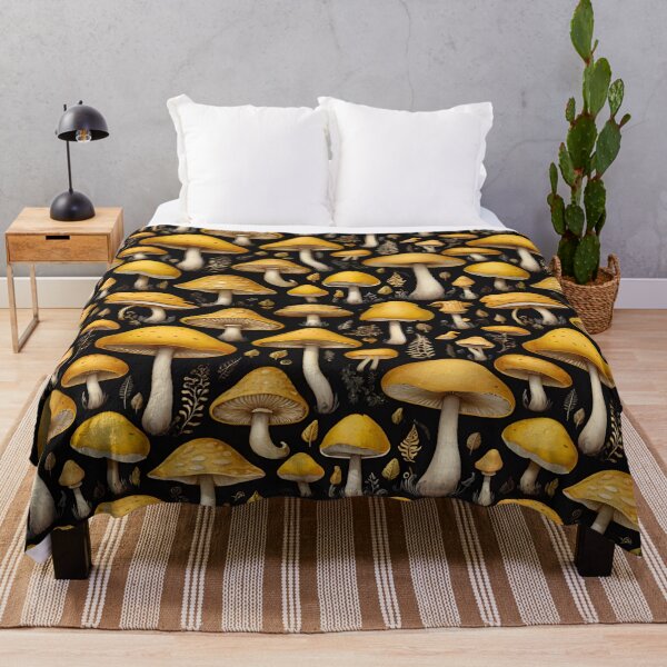 Item preview, Sunny Yellow Mushroom Patterns: Whimsical Nature-Inspired Designs designed and sold by AYACHI90.