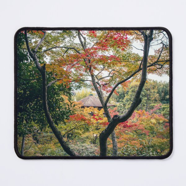 Item preview, Temple Seen Through Branches and Autumn Leaves designed and sold by Renee McShane.