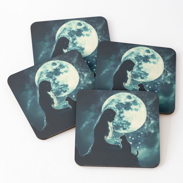 Item preview, Dialogue in the Moonlight - A Mystical and Intimate Art Piece designed and sold by chi3-jp.