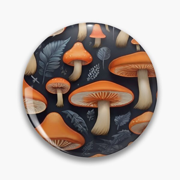 Item preview, Vibrant Orange Mushroom Patterns: Nature's Whimsical Tapestry" designed and sold by AYACHI90.