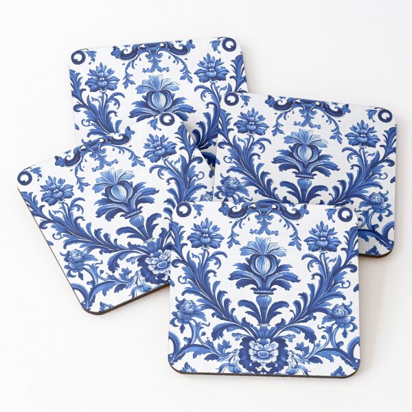 Item preview, Abstract Delfts Blue Dutch Porcelain Pattern designed and sold by TheArtOfPat.