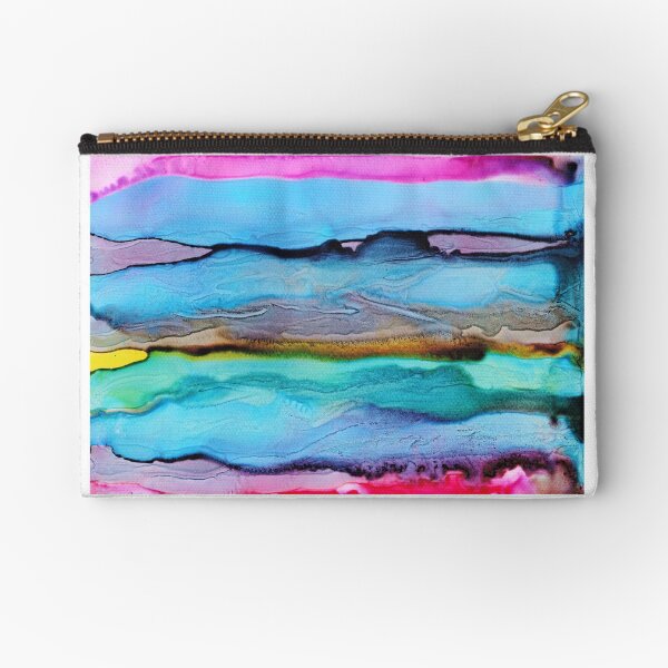 Abstract Print - Watery Waves Seascape Zipper Pouch