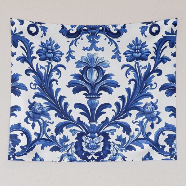 Item preview, Abstract Delfts Blue Dutch Porcelain Pattern designed and sold by TheArtOfPat.