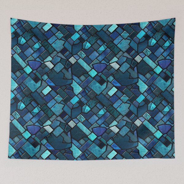 Item preview, Deep Blue Mosaic designed and sold by Digital-Lys.