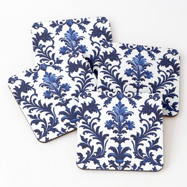 Item preview, Abstract Delfts Blue Dutch Porcelain Pattern designed and sold by TheArtOfPat.