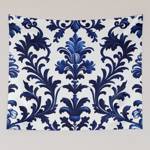 Item preview, Abstract Delfts Blue Dutch Porcelain Pattern designed and sold by TheArtOfPat.