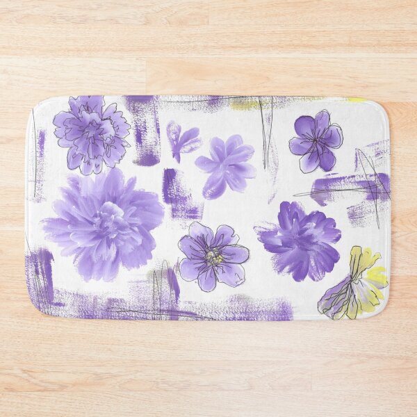 Item preview, Purple Floral Doodles designed and sold by lunarrfaerie.