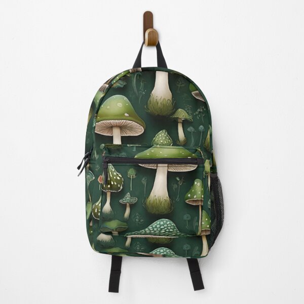 Item preview, Emerald Green Mushroom Patterns: Enchanting Nature-inspired Designs designed and sold by AYACHI90.