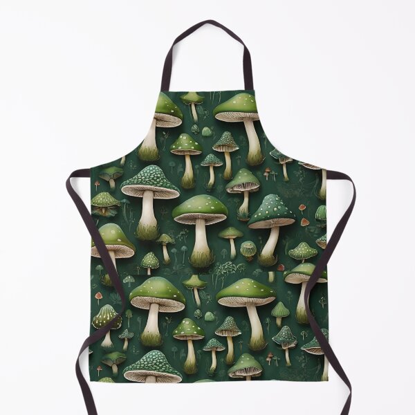 Item preview, Emerald Green Mushroom Patterns: Enchanting Nature-inspired Designs designed and sold by AYACHI90.