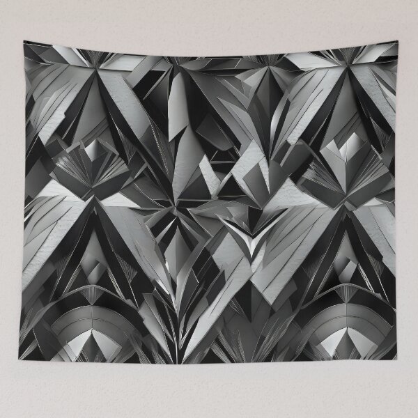 Item preview, silver art deco design 051 designed and sold by fleesphotos.