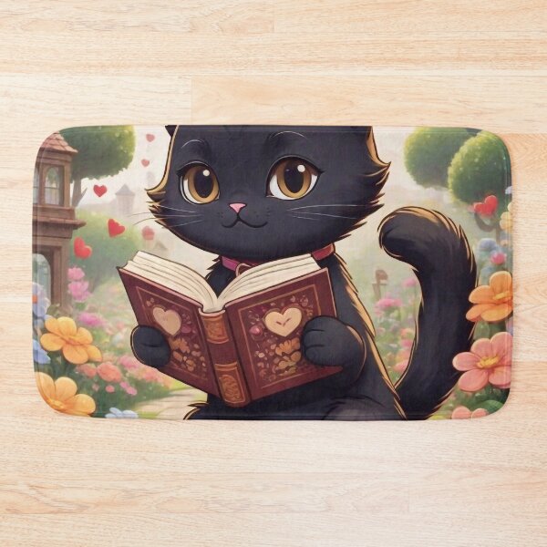 Item preview, Kitten reading a book designed and sold by M-Y-A-R-T-.