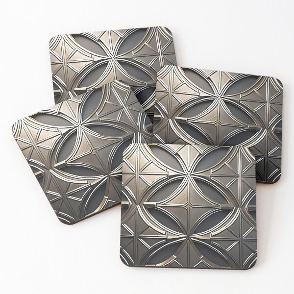 Item preview, silver art deco design 053 designed and sold by fleesphotos.