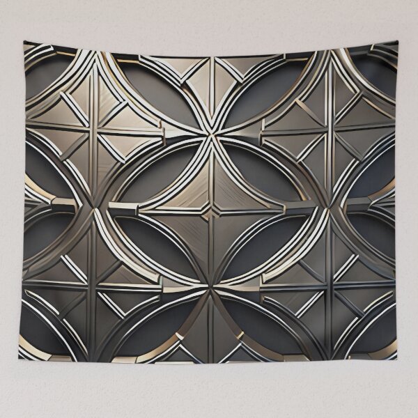 Item preview, silver art deco design 053 designed and sold by fleesphotos.