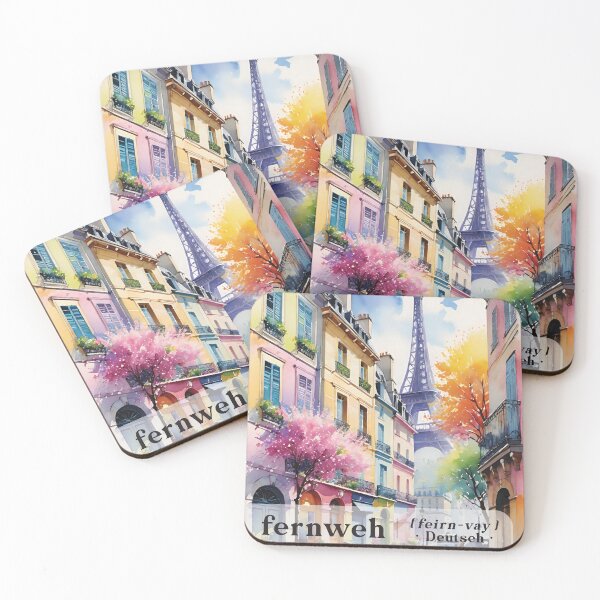 Item preview, Fernweh Deutsch German French Paris Town An Ache for Distant Places Missing Places You have Never Been designed and sold by Sarcastic Narwhal.