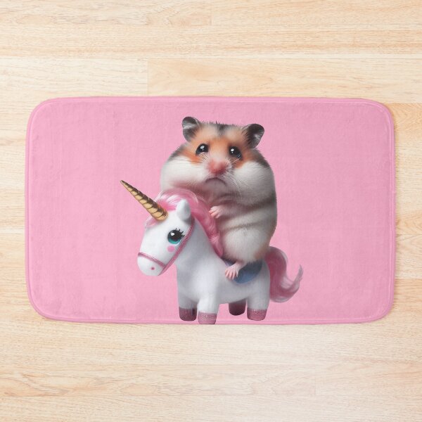 Item preview, sad hamster riding unicorn meme designed and sold by Animalpetslover.