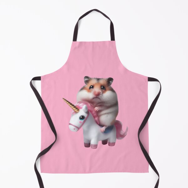 Item preview, sad hamster riding unicorn meme designed and sold by Animalpetslover.