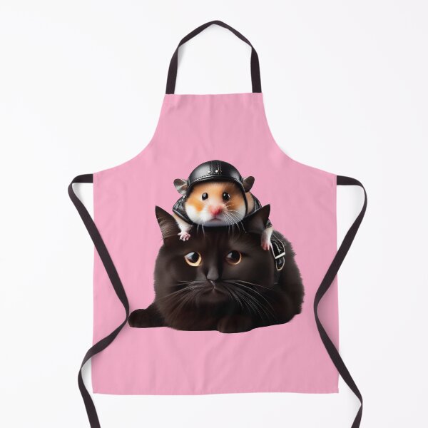 Item preview, sad hamster riding black cat meme designed and sold by Animalpetslover.