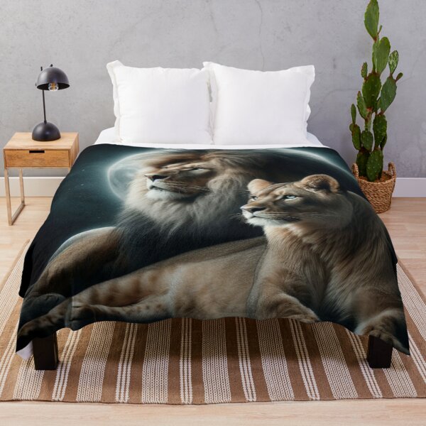 Item preview, Lion and Lioness in the light of the moon designed and sold by FireGirlinOz.