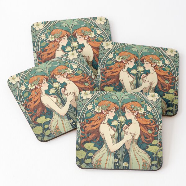 Item preview, art nouveau nymphs designed and sold by tatty58.