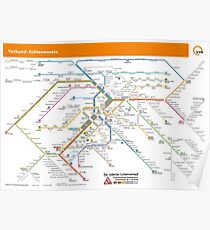 Stuttgart - Metro / Subway / u-bahn / s-bahn Map - Germany Poster