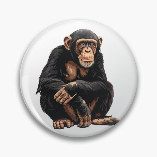 Item preview, Contemplative Chimpanzee in Thoughtful Pose designed and sold by NatureSyllabus.